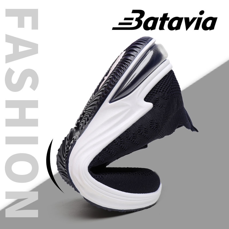 Batavia GROSIR sepatu kanvas wanita rajut sepatu wanita  sepatu tanpa tali hitam Sepatu Wanita Sport Women Sneakers A115