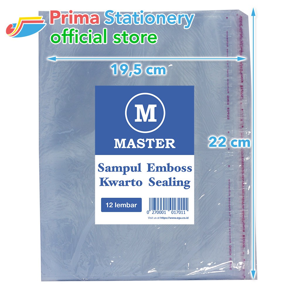 

Master Sampul Emboss Kwarto Sealing (isi 12 lembar) - Sampul Buku Plastik Book Cover Doff