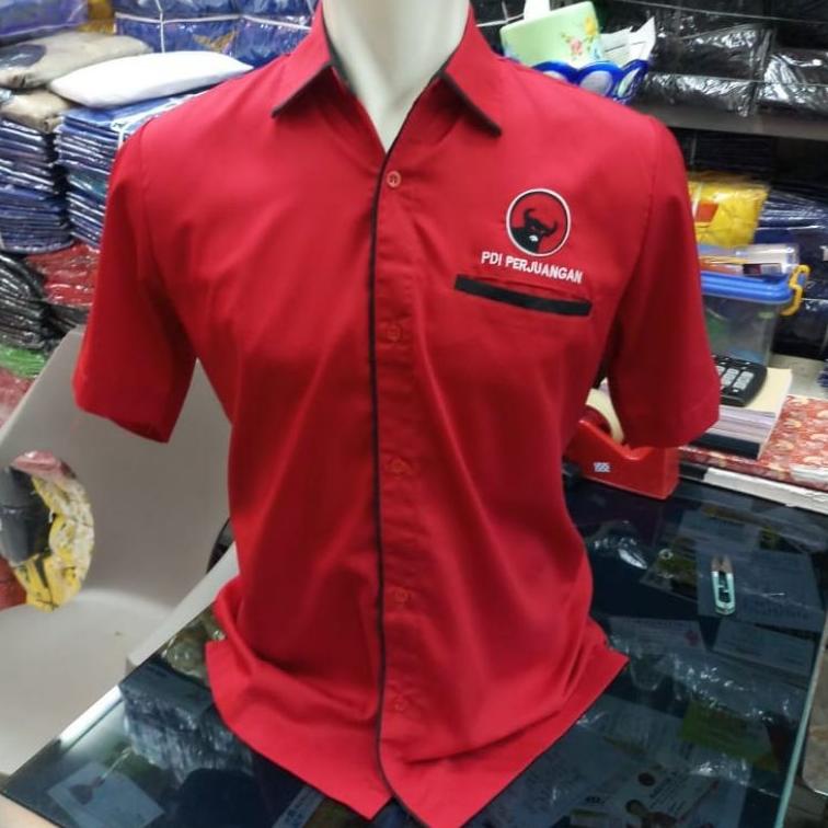 ↑Produk Keren baju kemeja segaram partai PDI Perjuangan 97 ↑