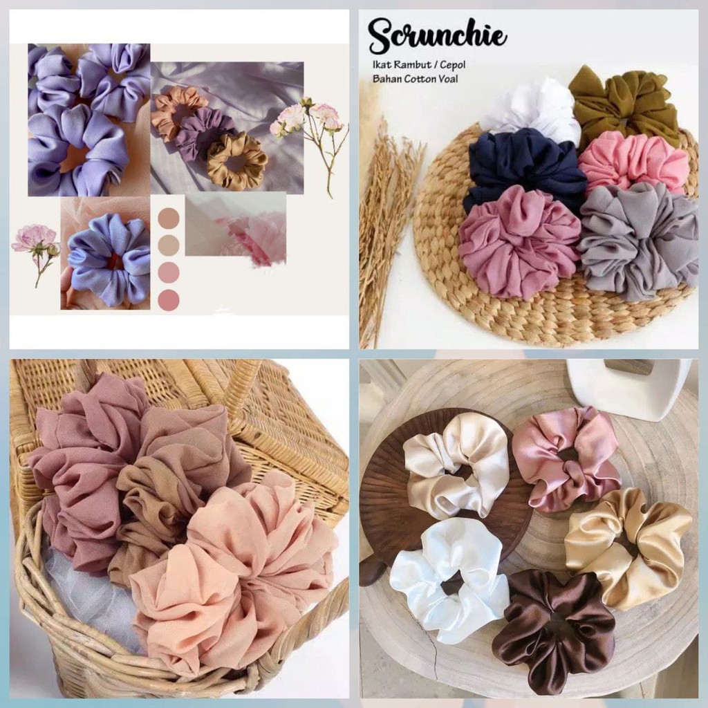 JAYA.Co IKAT RAMBUT SCRUNCHIE POLOS VELVET KOREA