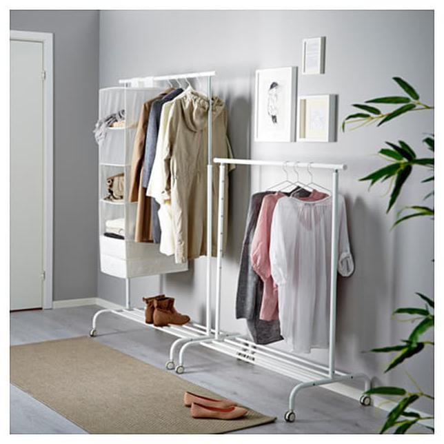 New Rak Gantungan Baju Ikea Rigga Tempat Pakaian Gantung Celana Clothes Free Ongkir Shopee Indonesia