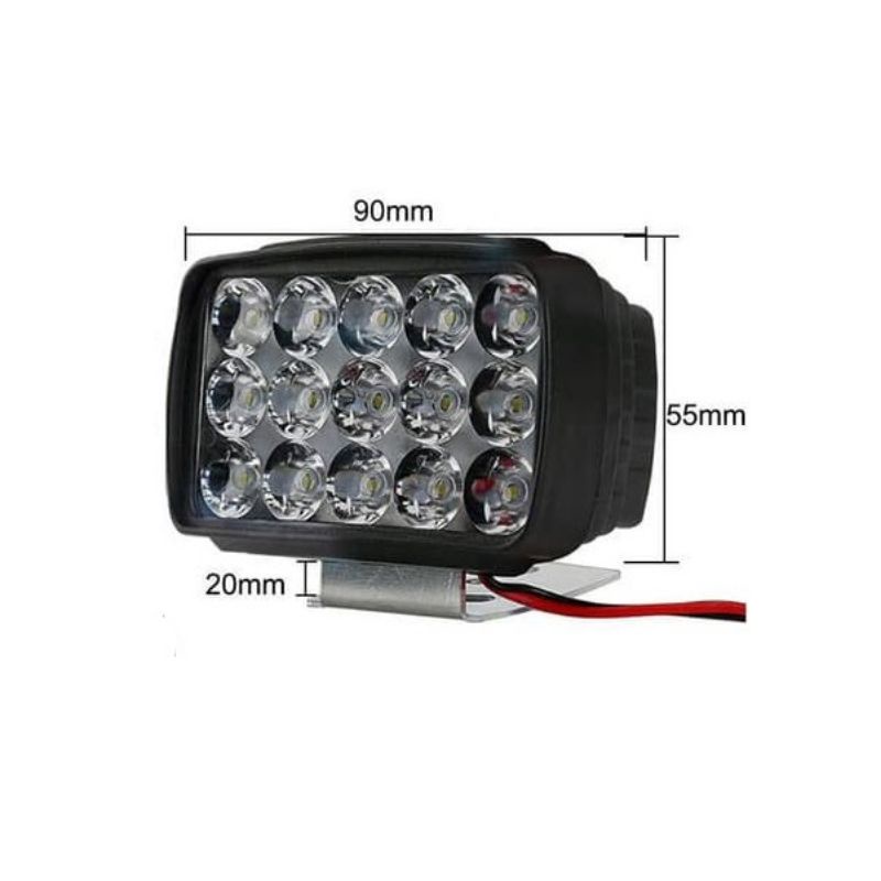 Lampu LED Bar Tembak Sorot Laser Gun CREE Motor Mobil 12 15 16 Titik Mata 12Watt 12 15 Laser Gun-15led