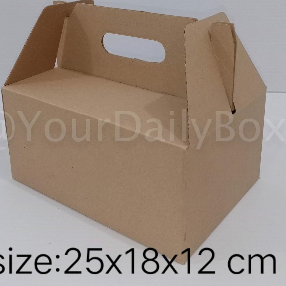 

[isi 10 pcs] Dus Kue / packing kue / Gable Box uk 25x18x12 cm untuk Makanan / Kue O08E