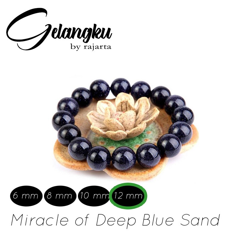 Gelangku Miracle Of Deep Blue Sandstone Full Beads