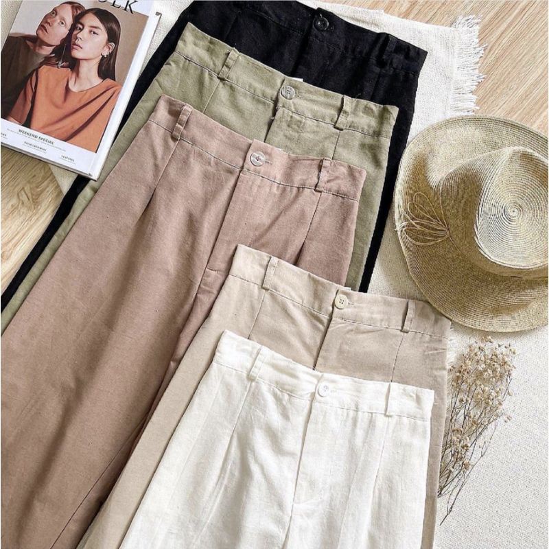 Highwaist Kulot Linen Premium Laura Slim Kulot Highwaist / Kulot Linen