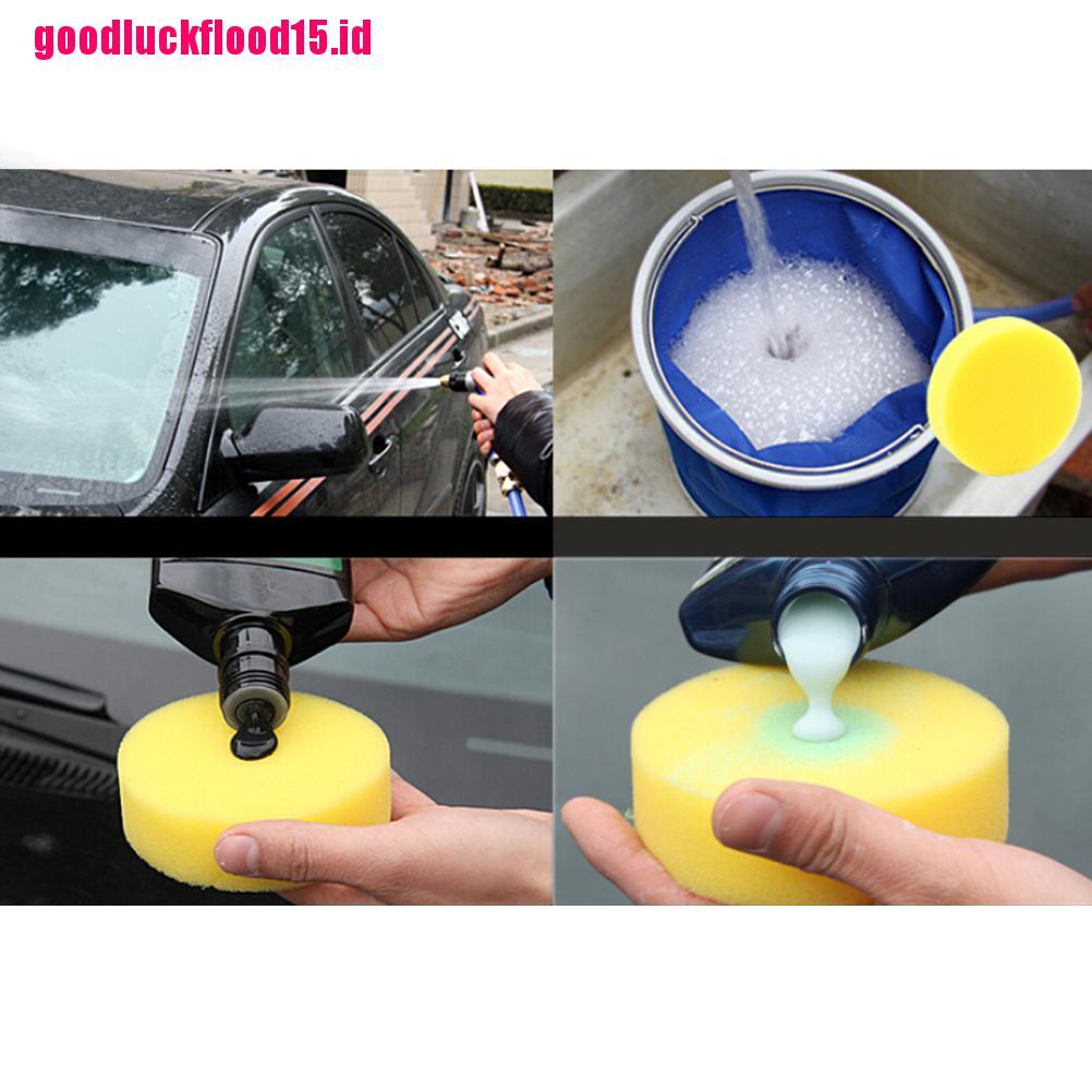 (LUCKID) 12pcs Spons Bulat Aplikator Wax / Poles Mobil