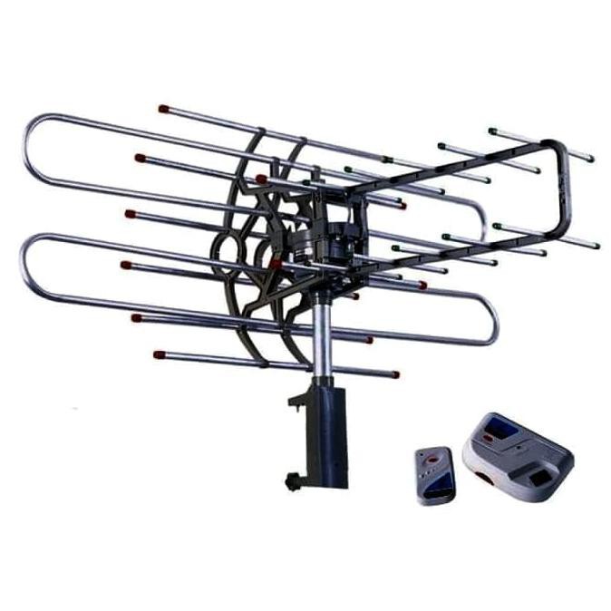 Q2 Remote Controlled Rotatable TV Antenna Q2-950 / Antena Luar Digital UHF VHF Outdoor Booster