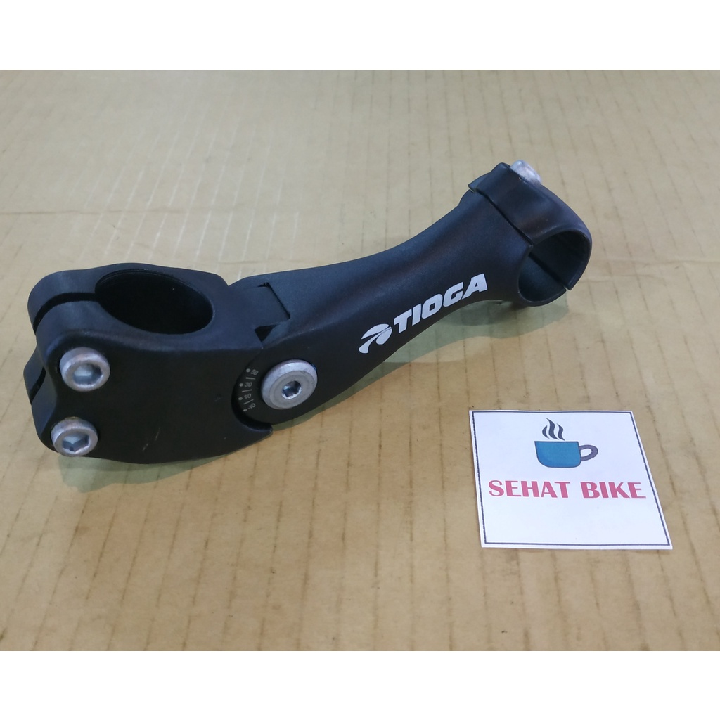 Stem Sepeda Standard 25,4 TIOGA Adjustable Panjang 120mm Alloy Black