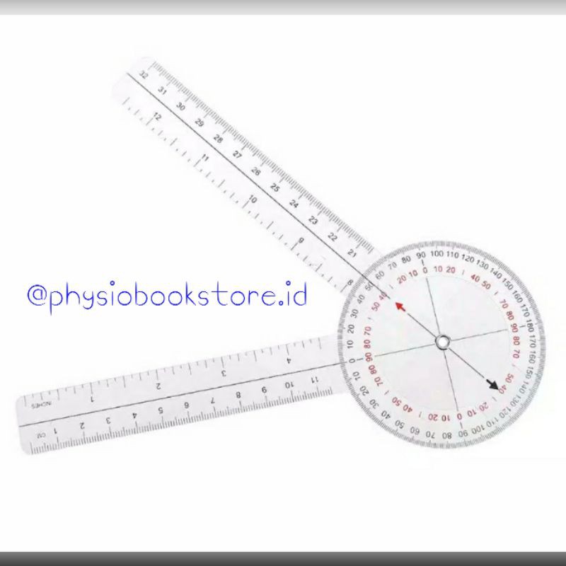 SET Goniometer VAS / 2 Pcs Penggaris Pengukur LGS (Goniometer 33cm & Jari-Jari) dan Penggaris VAS