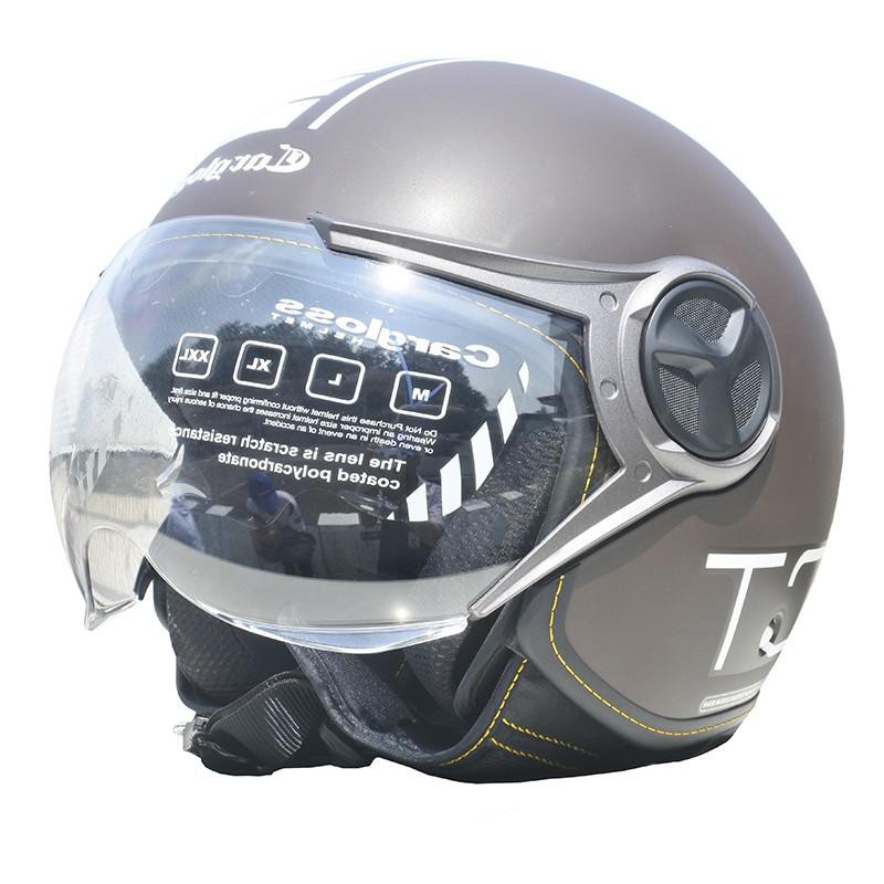 HELM CARGLOSS YR PROTECT HALF FACE - ESPRESSO BROWN