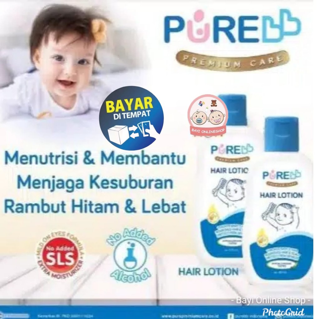 PURE BABY PUREBABY HAIR LOTION LOSION RAMBUT BAYI 230ML MINYAK RAMBUT (BPOM)