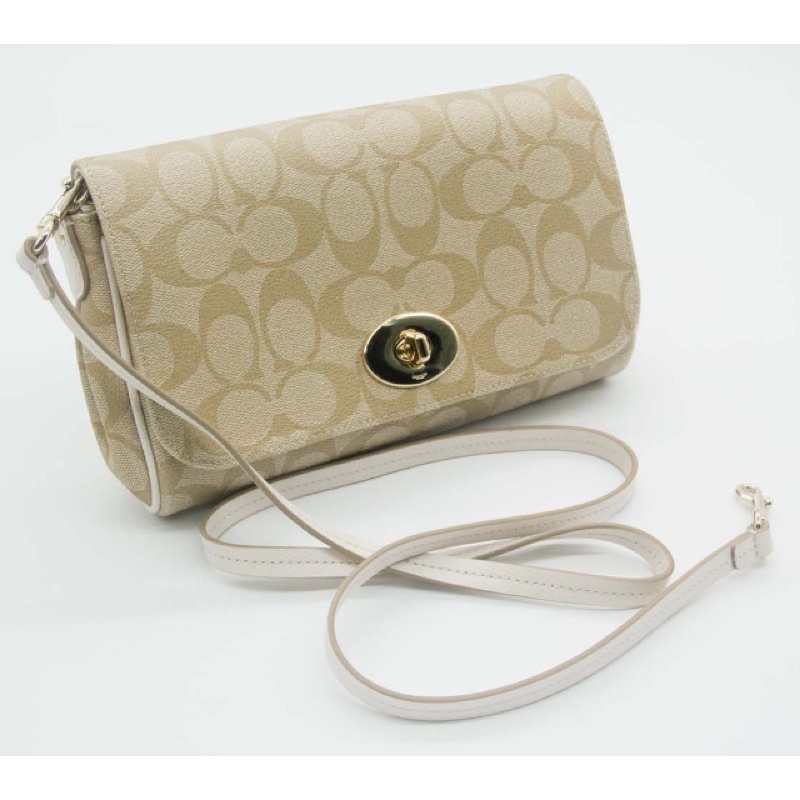 Coach Mini Ruby Crossbody In Signature Canvas - Chalk (34615)