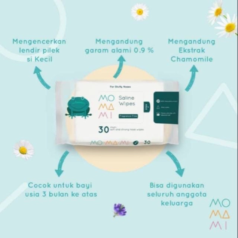 Momami Wipes Water Antibacterial Saline Tooth Gum Pacifier &amp; Bottle // Momami Tisu Basah Bayi Air Murni Pembersih Lidah Bayi Tisu Pilek Bayi Antibakterial Empeng Mainan Bayi Alat Makan