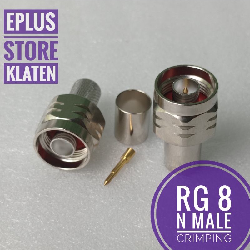 Konektor Rg8 N Male Crimp RG 8 Crimping iner Gold Connector KN103