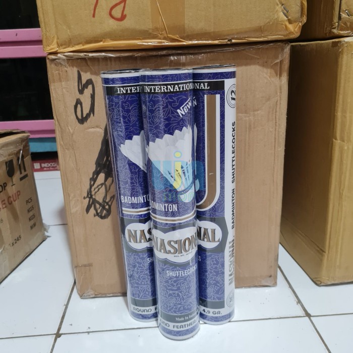 Shuttlecock Badminton Kok Bola Bulutangkis Nasional BIRU 1 Slop 12 pcs