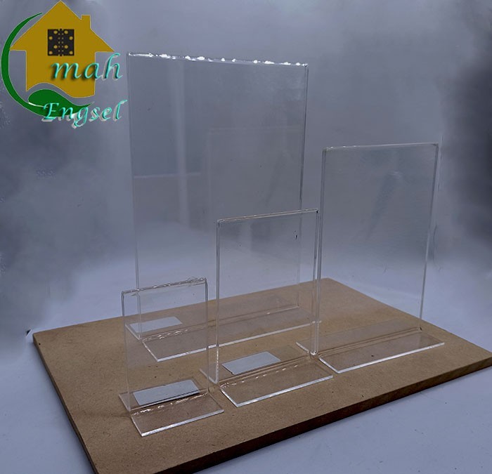 

Acrylic tent holder A6 A5 A4 Tempat nomor brosur Card holder akrilik - A7 7.4x10.5 cm
