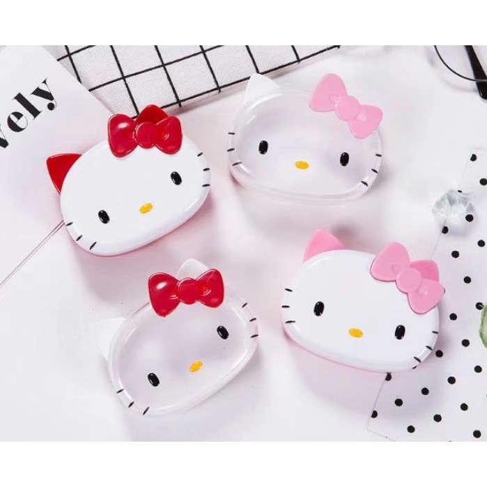 [L-17] Headset Earphone Karakter HELLO KITTY / Earphone + Wadah Earphone HELLO KITTY Lucu Unik Imut