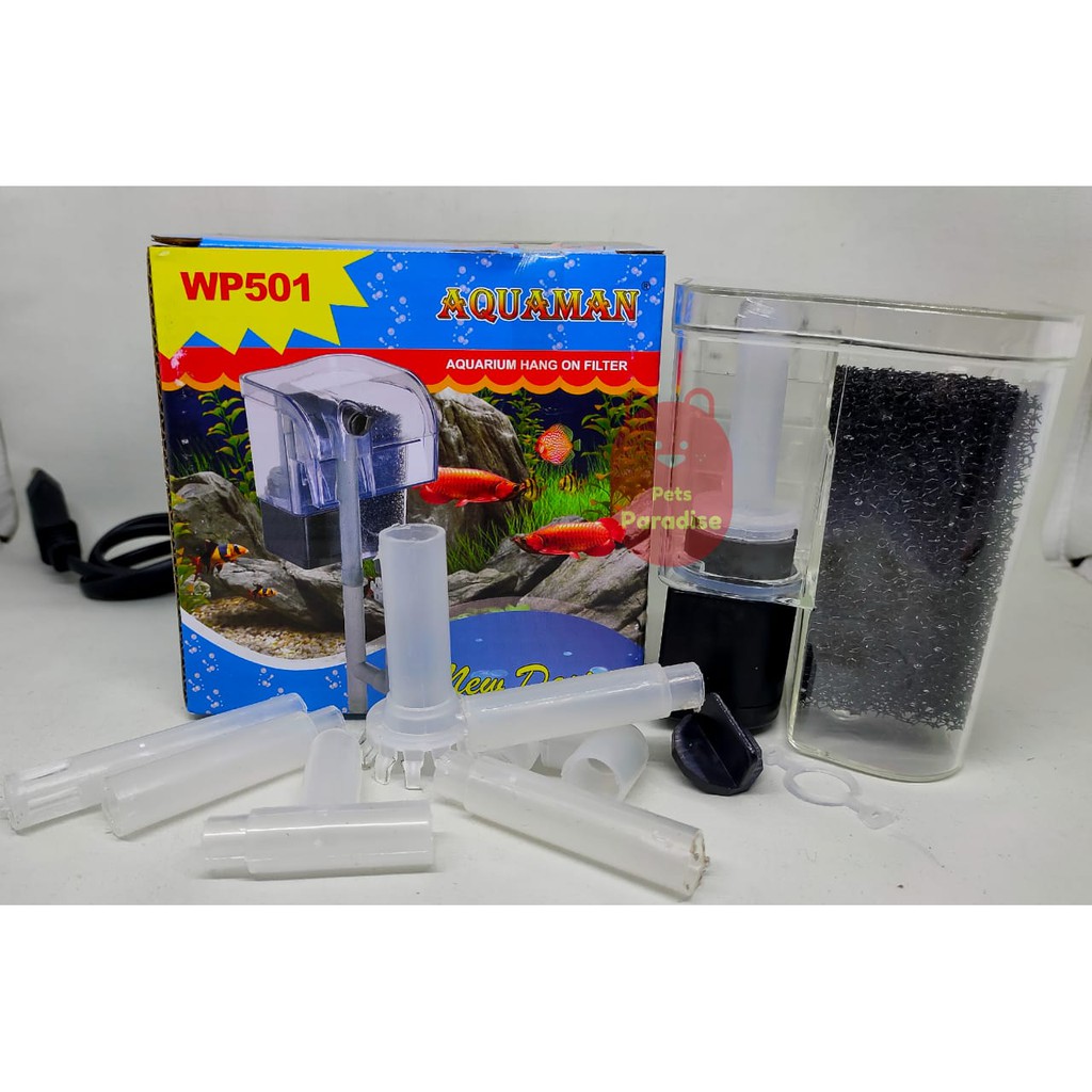 FILTER GANTUNG AQUARIUM HANGING FILTER SLIM PLUS SKIMER AQUAMAN WP 501