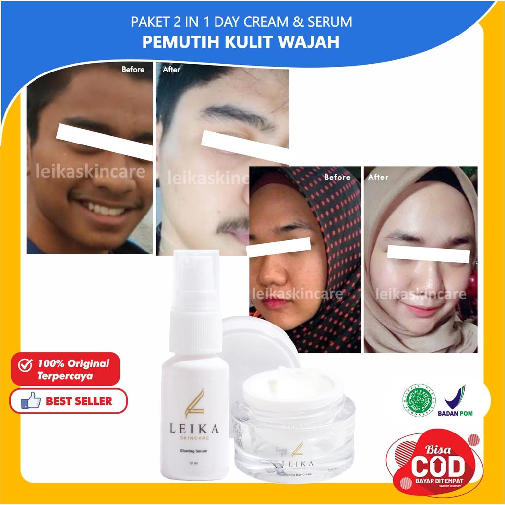 [PAKET 2in 1 Day Cream, Serum] Memutihkan Kulit Wajah Dengan Cepat Bpom Pemutih Kulit Wajah Susah Pu