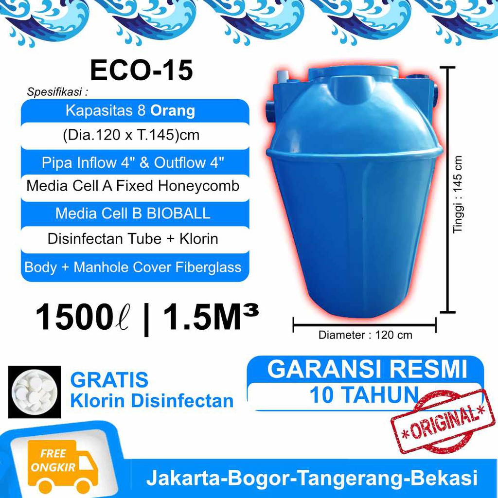 Jual Biotank Liter Septictank Bio Bio Septic Tank Biotech Biofil Shopee Indonesia