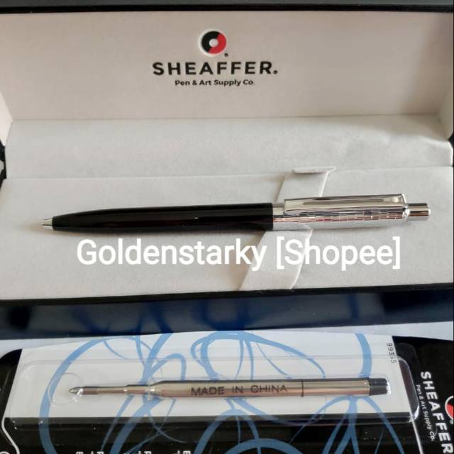 

Paket 1 Klik: 1pcs Sheaffer Sentinel Black CT Ballpoint + 1pcs Refill Ballpoint