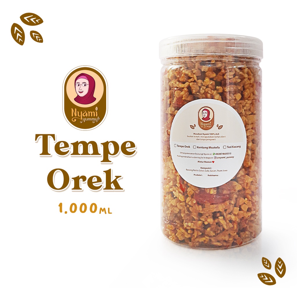 

Tempe Orek Nyami Yummy Toples 1000ml