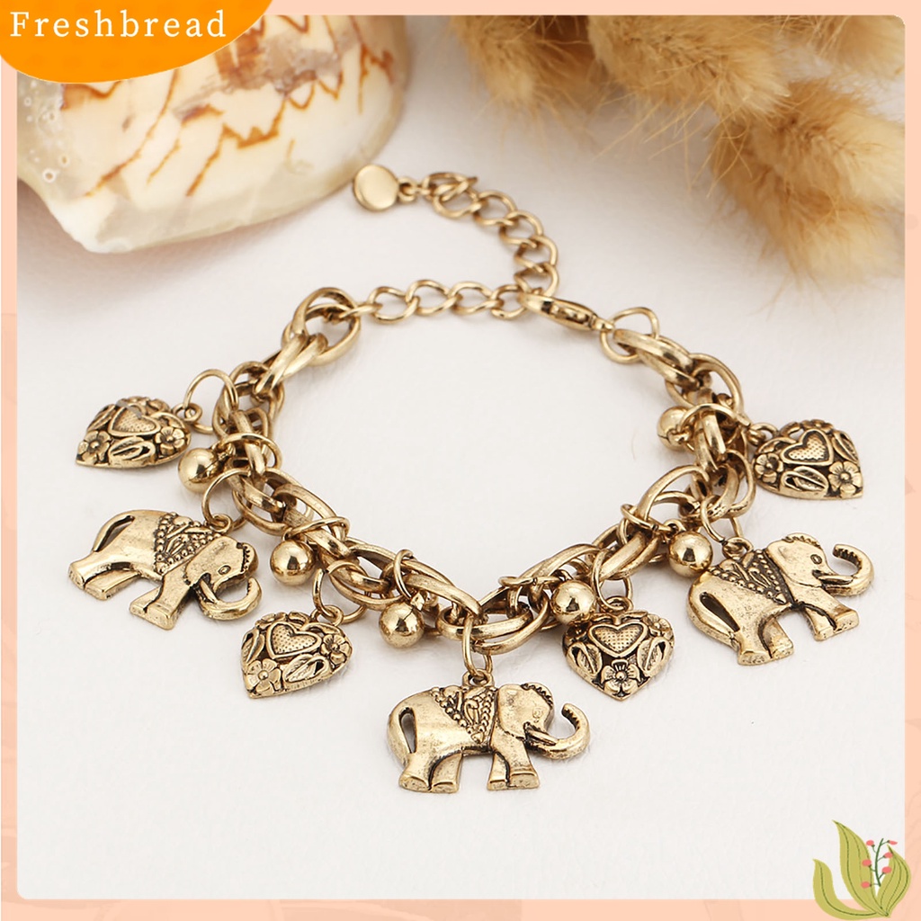 |Frebre Frebre| Gelang Kaki Adjustable Dengan Liontin Gajah Bahan Alloy Untuk Wanita