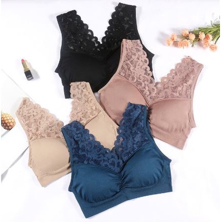 RSB BR191 Bra bh Wanita Tanpa Kawat Bahan Halus Pakaian Dalam bralete Elastis Sexy dgn Busa