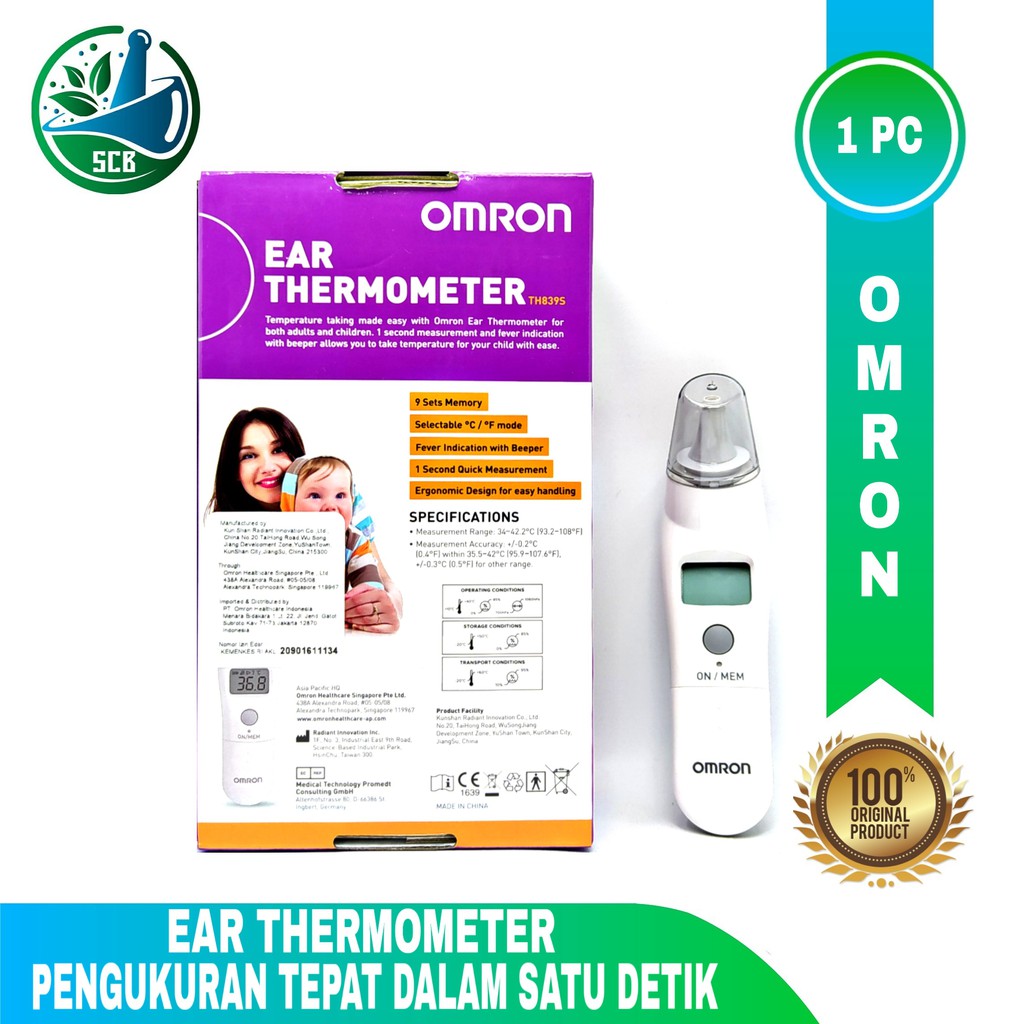 Omron Ear Thermometer / Termometer omron Termometer telinga dengan fitur lengkap pgmall