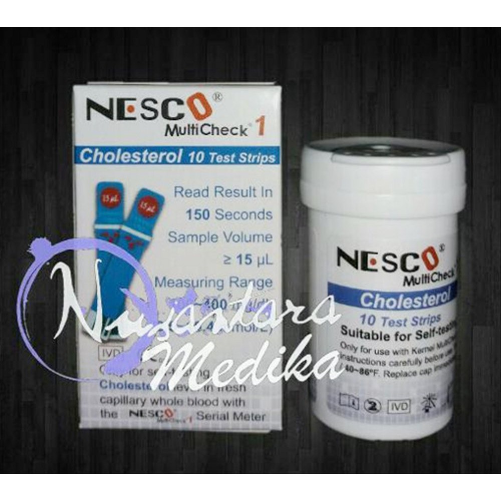 Refill Strip Cholesterol Nesco Original isi 10 Pcs / Isi Ulang Strip Kolestrol Nesco