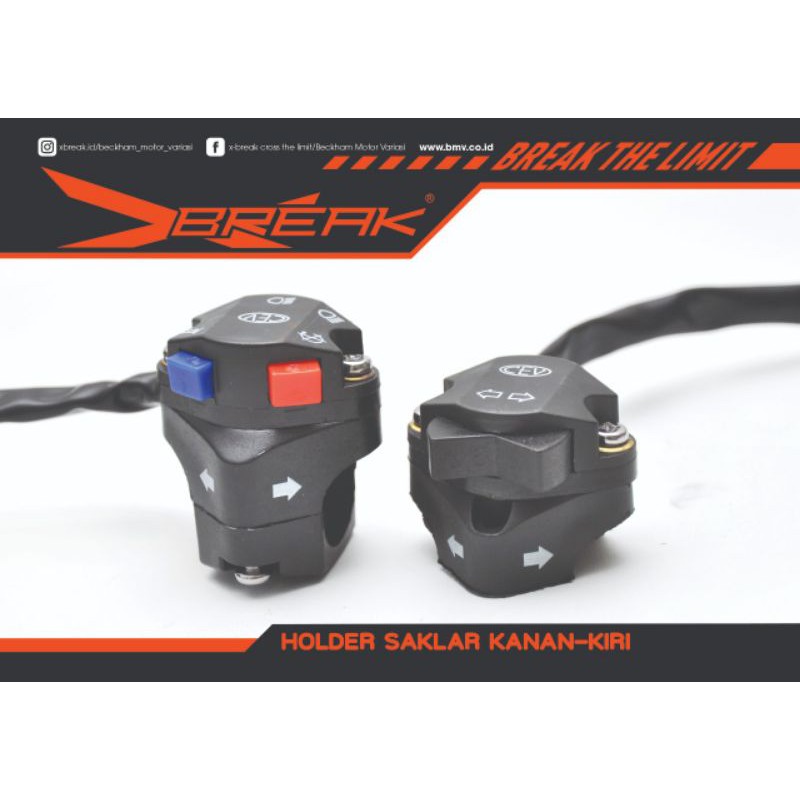 HOLDER SAKLAR X-BREAK SET KTM IMPOR PNP KLX, D TRACKER/RIGHT ON-OFF/LEFT BELL HI-LOW START