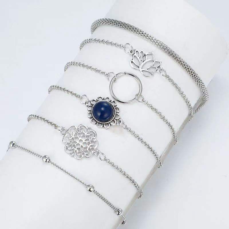 (COD)6Pcs / Bunga Gelang Tangan Wanita /Bunga matahari Adjustable Fashion Import Bracelet Bracelet