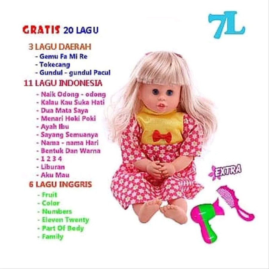 MAINAN EDUKASI ANAK PEREMPUAN KADO BONEKA EDUKATIF 2 3 4 TAHUN SWEET BABY 110 - KADO ANAK EDUKASI