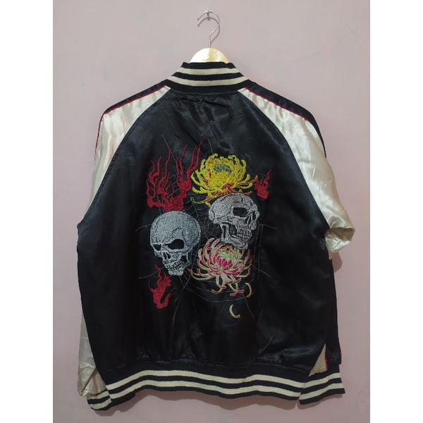 Sukajan Skull Japanese tranditional