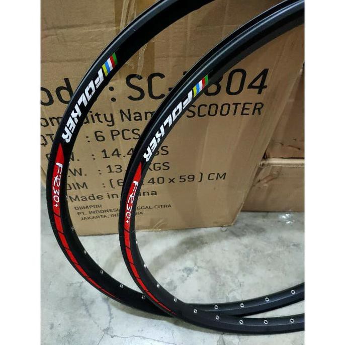 Kualitas Terbaik] Rim Folker 27.5 Fr30 32 Hole Lebar 3 Cm Harga 1 Pasang