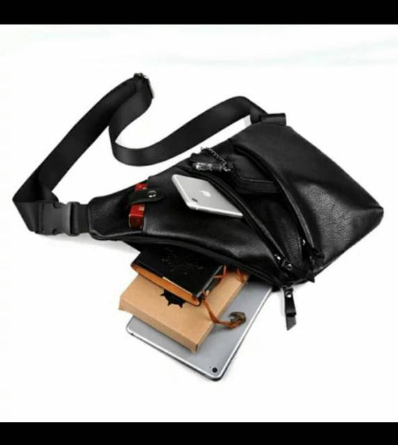 Free kabel USB CROSS BAG crossbody kulit tas selempang pria anti maling