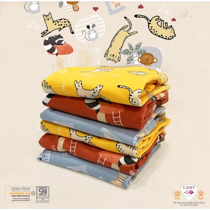 Libby Meadow Land Series Setelan Oblong Lengan Pendek Celana Panjang - Setelan Baju Anak