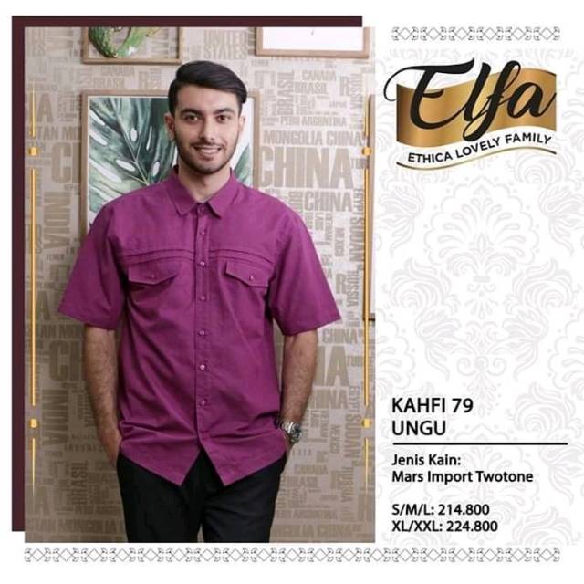 Baju koko kahfi 79 ungu