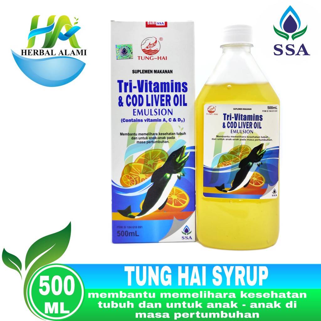 Minyak Ikan / Tung Hai Fish Syrup 500 ml  - Vitamin Pertumbuhan anak