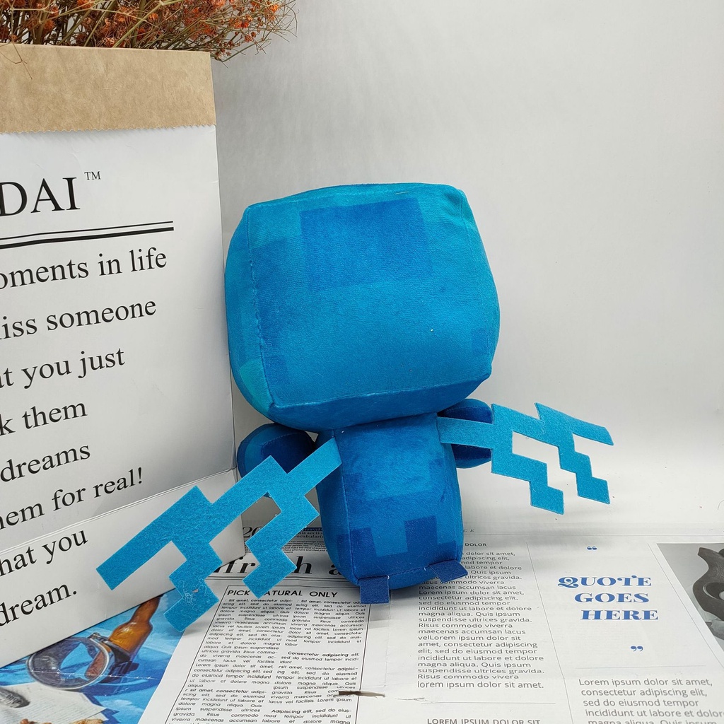 24cm New Minecraft Axolotl Plush Stuffed Toy Build A Bear Axolotl Salamander Stuffed Doll Kid Gifts