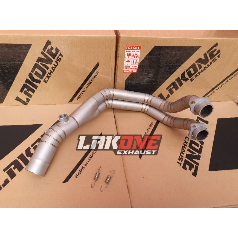 HEADER LEHERAN PIPA LEHER FULLSYSTEM PNP UNTUK KAWASAKI ER6N ER650 ER6 ER6N ER6F UNIVERSAL SANDBLAST