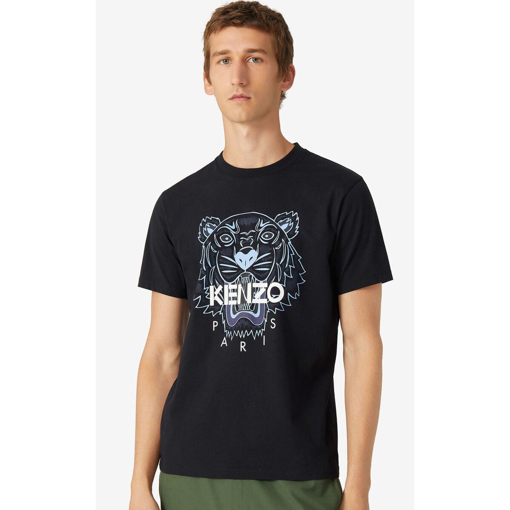 Knzo SS21 Men Tiger tee Black/Blue 100% Authentic