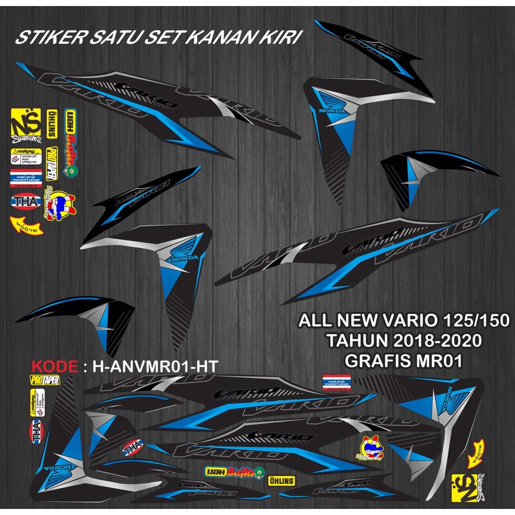 Jual STIKER STRIPING VARIASI HONDA VARIO ALL NEW 2020-2021 TERBARU MR01