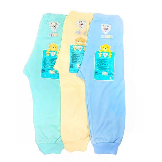 LIBBY Celana Panjang Kaki Warna Isi 3pcs/set (Tersedia Varian Ukuran)