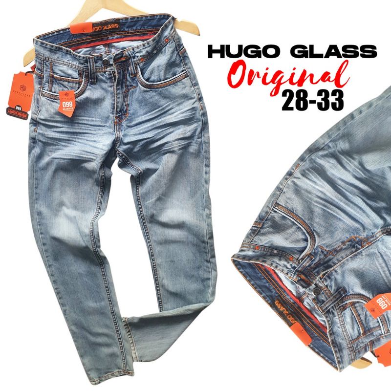 Celana Jeans Pria HUGO GLASS Original Celana Panjang Pria Size 28-33