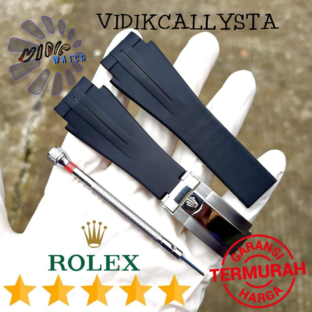 Strap Rubber Tali Karet Rolex Rubber B 20mm Premium Terbaik Strap Silicone 20mm Premium