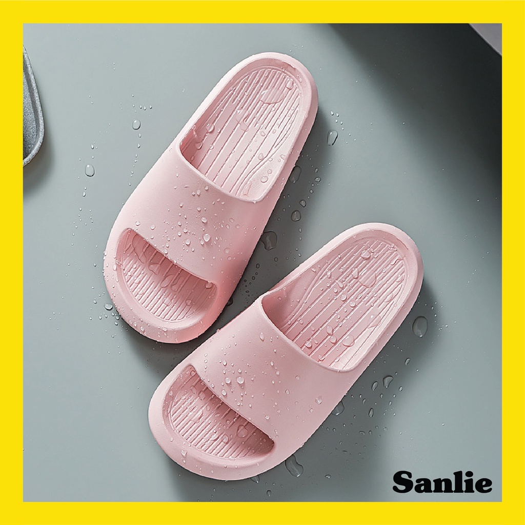 Sanlie Sandal Anti Selip Bahan EVA Karet Polos Wanita Slip On Cute Korean Style Murah Anti Air 533