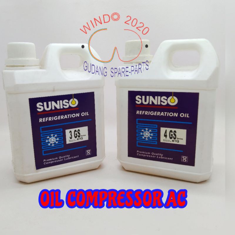 OIL SUNISO 3GS DAN 4 GS DERIGEN 1LITER KOMPRESSOR AC  | OLI COMPRESSOR AC 1L / OIL LITERAN 1 L