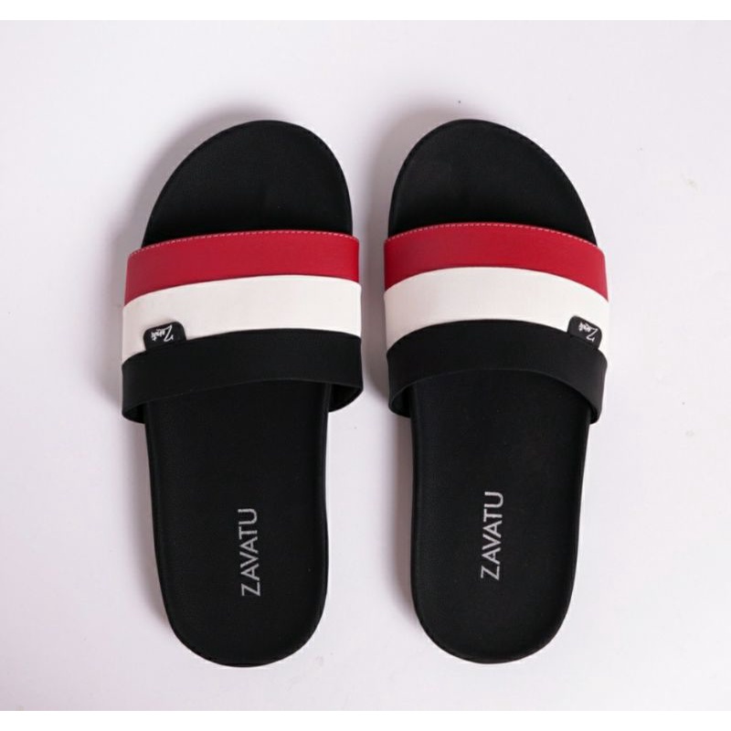 Sandal Slide Karet Premium Big Size JUMBO 40-49 Sendal Kasual Main Pria Bule Ukuran Besar Slop Kaki Gemuk Keren, 46