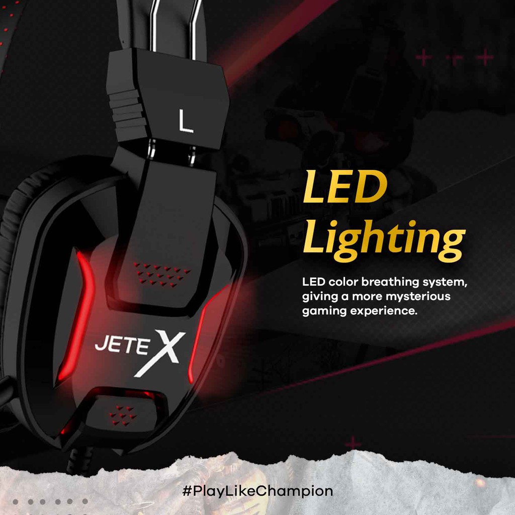 Headset Gaming Headphone Gaming with Noise Cancelling JETEX GA6 - Garansi 2 Tahun